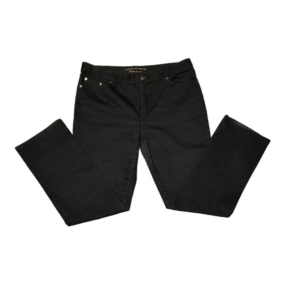 Ralph Lauren Black Bootcut Jeans 14L High Rise Straight Leg Classic Fit Denim - Picture 7 of 12